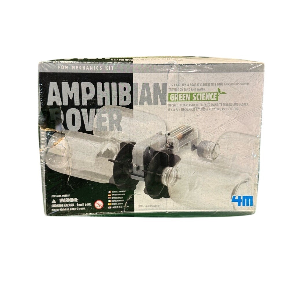 4M Green Science Amphibian Rover Kit Educational Solar Robot Toy 00-03282 New